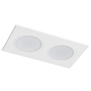 Рамка (светильник) PVC д/LED-модулей 941хх и LED-ламп D50мм PIANO 2x QUAD БЕЛЫЙ IP65