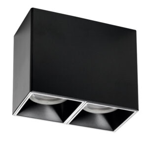 Рамка (светильник) PVC д/LED-модулей 941хх и LED-ламп D50мм RULLO 2x QUAD ЧЕРНЫЙ