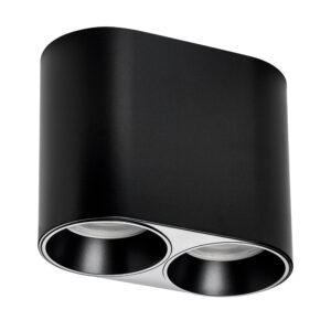 Рамка (светильник) PVC д/LED-модулей 941хх и LED-ламп D50мм RULLO 2x ROUND ЧЕРНЫЙ