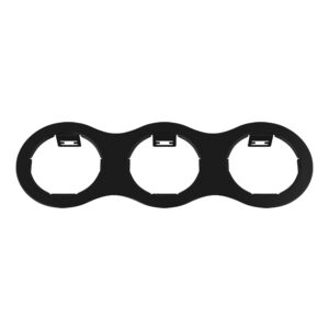 Рамка DOMINO Triple ROUND МR16 ЧЕРНЫЙ