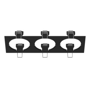 Рамка INTERO 16 Triple QUADRO ЧЕРНЫЙ