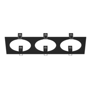 Рамка INTERO 111 Triple QUADRO ЧЕРНЫЙ