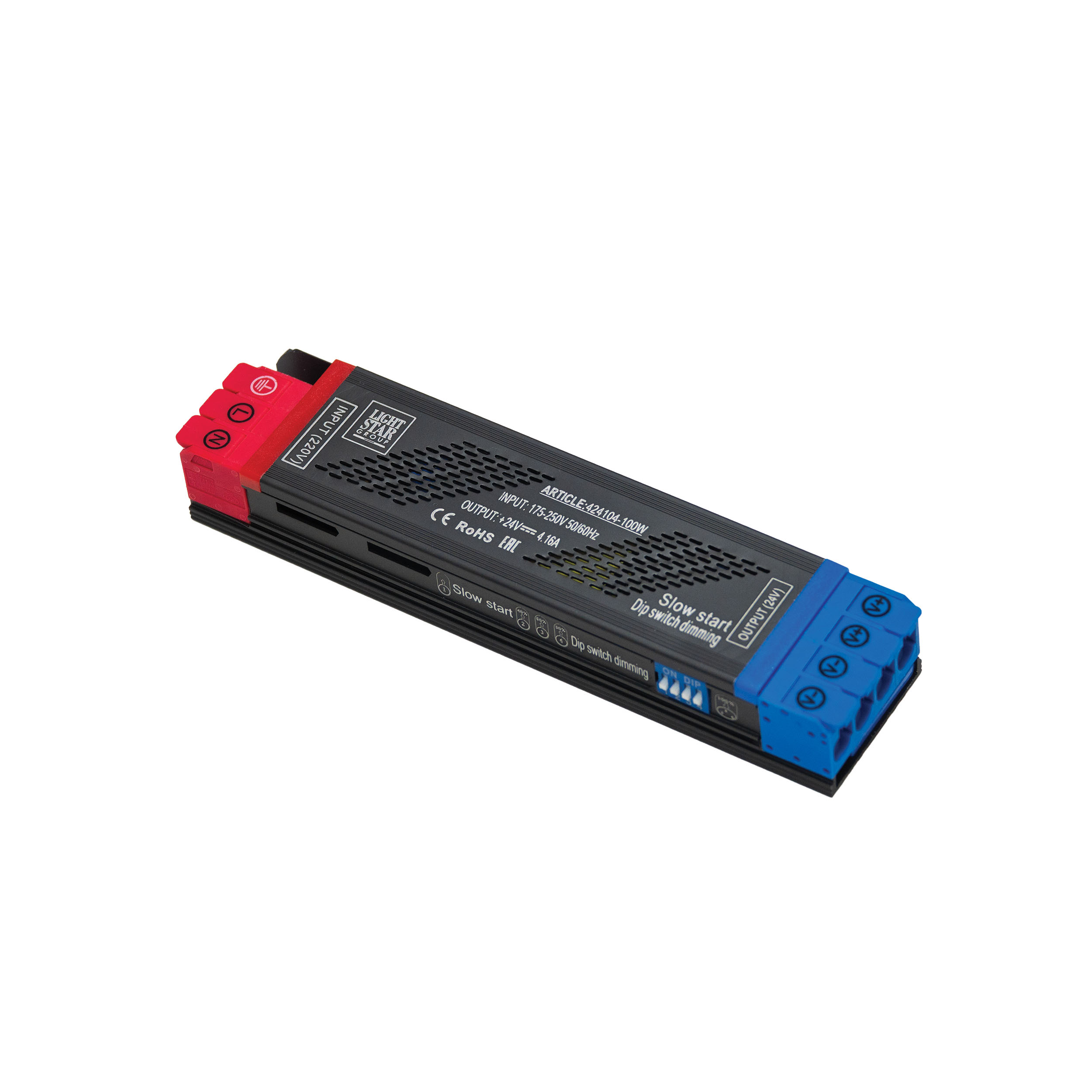 Блок питания 24V с DIP+плавный пуск LIGHTSTAR 100W