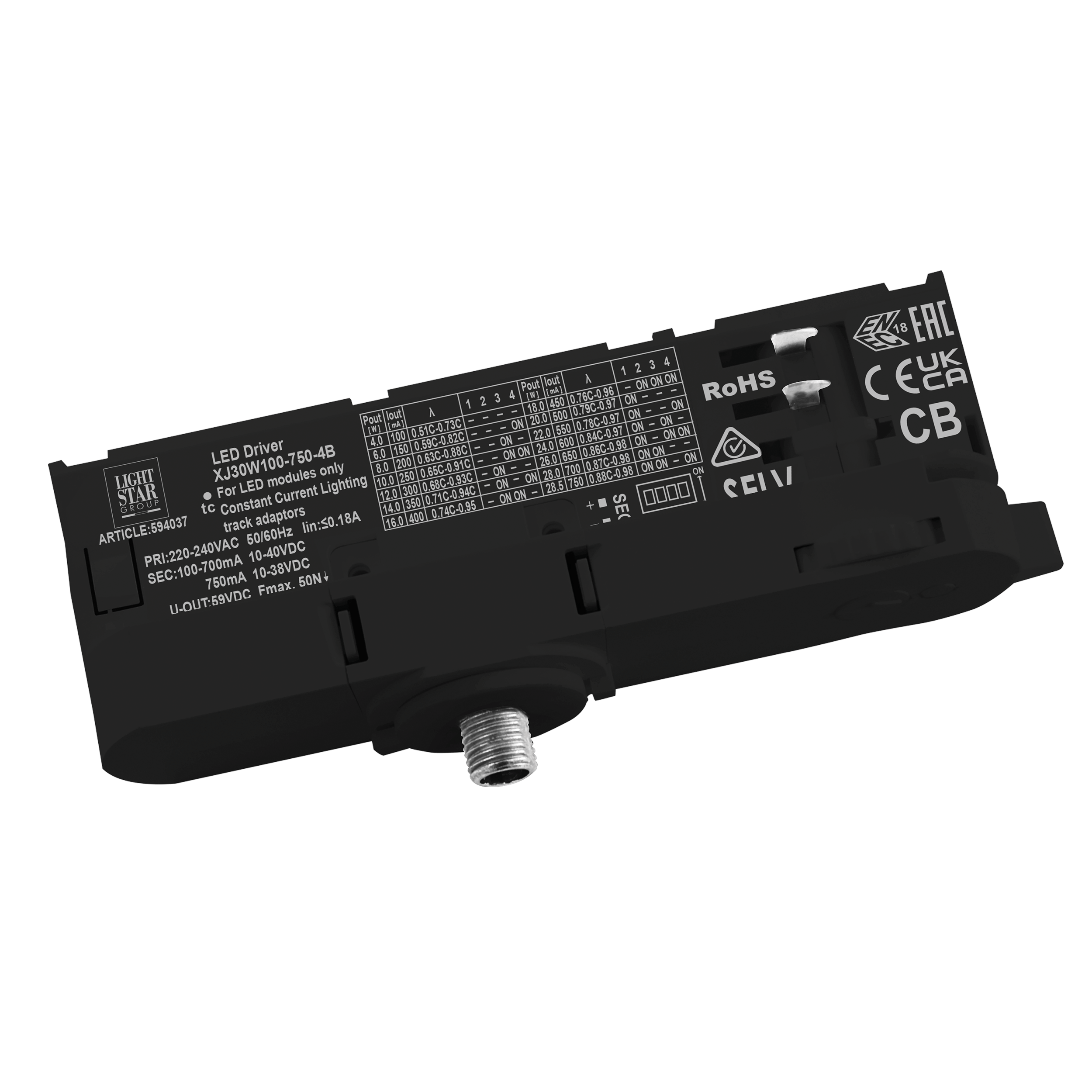 Адаптер с драйвером с DIP-switch для ALTA/QUATTRO к 2151XX, 2152XX, 2153XX, 2155XX, 2156XX ЧЕРНЫЙ