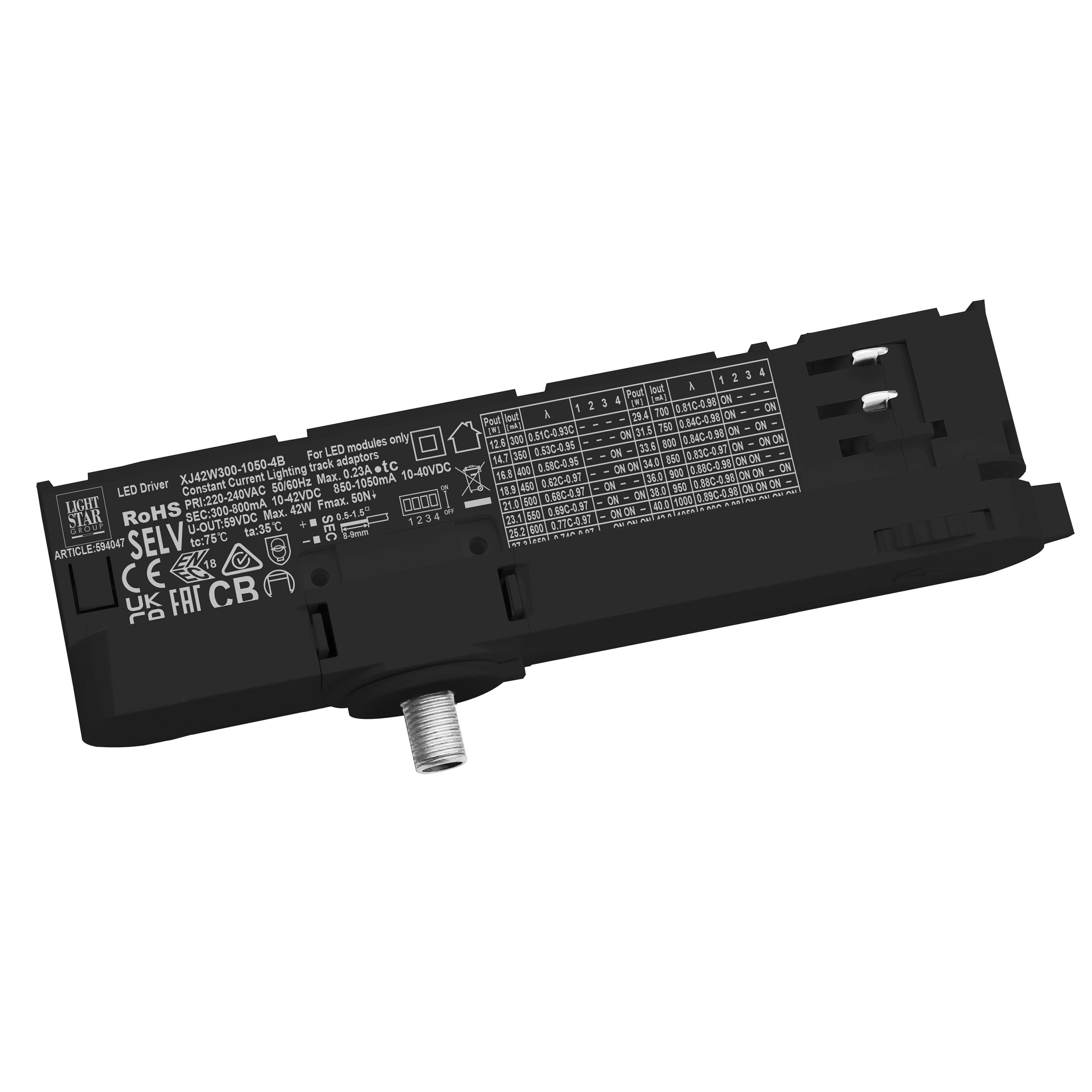 Адаптер с драйвером с DIP-switch для ALTA/QUATTRO к 2151XX, 2152XX, 2153XX, 2154XX, 2155XX, 2156XX, 2157XX ЧЕРНЫЙ