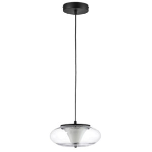Подвес PALERMO 8W LED 350LM G ЧЕРНЫЙ/ПРОЗРАЧНЫЙ 3000K