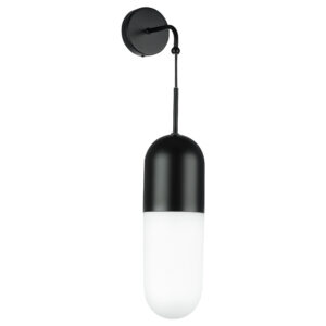 Бра RAMO 1х40W E27 ЧЕРНЫЙ МАТОВЫЙ/БЕЛЫЙ