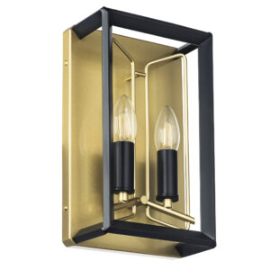 Бра REGOLO 2х40W E14 ЧЕРНЫЙ МАТОВЫЙ/ЗОЛОТО