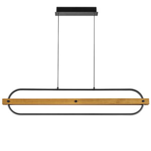 Люстра LODI LED 36W 3240LM ЧЕРНЫЙ/ДЕРЕВО 3000K