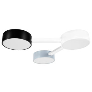 Люстра EMISFERO LED 2х24W 520-1040LM G БЕЛЫЙ/ЧЕРНЫЙ/СЕРЫЙ 3000/6000K