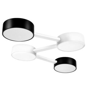 Люстра EMISFERO LED 2х32W 710-1500LM G БЕЛЫЙ/ЧЕРНЫЙ 3000/6000K
