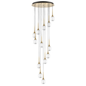 Люстра ACRILE 53W LED 3217LM 360G ЗОЛОТО 3000K