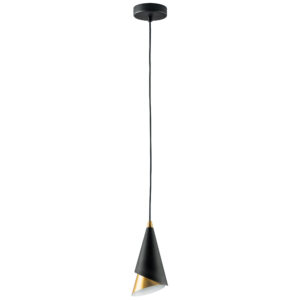 Люстра CONE 1х40W E14 ЧЕРНЫЙ/ЗОЛОТО