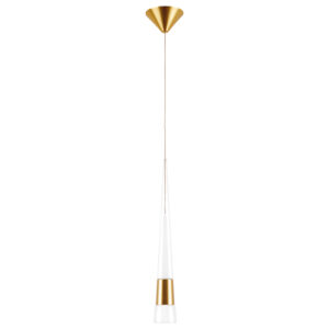 Люстра CONE LED 5W 280LM ЗОЛОТО/БЕЛЫЙ/ПРОЗРАЧНЫЙ 3000K