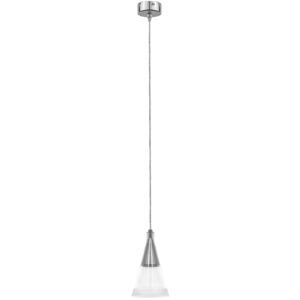 Люстра CONE 1х40W GU10 ХРОМ/ПРОЗРАЧНО-МАТОВЫЙ