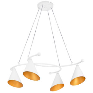 Люстра CONE GW 4х6W(led) G9 БЕЛЫЙ/ЗОЛОТО
