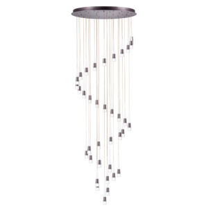 Люстра CONE LED 180W 9000LM КОФЕЙНЫЙ/БЕЛЫЙ/ПРОЗРАЧНЫЙ 3000K