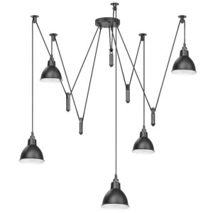 Люстра ACROBATA 5х40W E14 ЧЕРНЫЙ