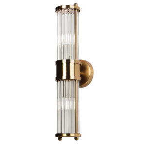 Бра FLOP 2х6W (led) E14 ЛАТУНЬ/ПРОЗРАЧНЫЙ