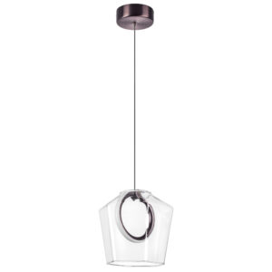 Люстра CARAMELLO LED 6W 130LM КОФЕЙНЫЙ/ПРОЗРАЧНЫЙ 3000K