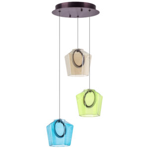 Люстра CARAMELLO LED 3х6W 330LM КОФЕЙНЫЙ/МУЛЬТИКОЛОР 3000K