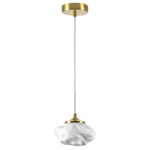 Люстра (Подвес) MERINGE 1х6W (led) G9 ЛАТУНЬ/БЕЛЫЙ