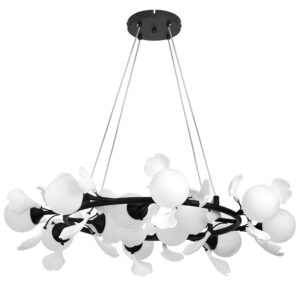Люстра CERAMO BW 12х6W(led) G9 ЧЕРНЫЙ/БЕЛЫЙ