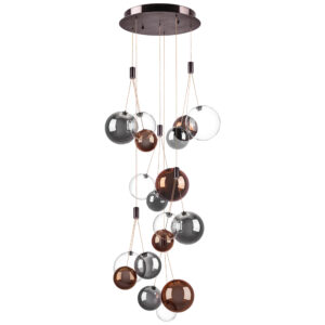 Люстра SFERETTA LED 18х1,35W 1080LM КОФЕЙНЫЙ/МУЛЬТИКОЛОР 3000K