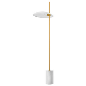 2КОР! Торшер MARMARA LED 5W 400LM ЗОЛОТО/БЕЛЫЙ/МРАМОР 3000K