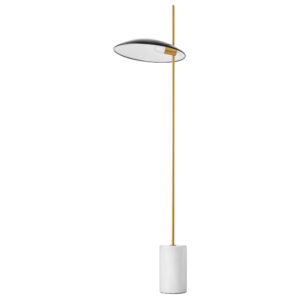 2КОР! Торшер MARMARA LED 5W 400LM ЗОЛОТО/ЧЕРНЫЙ/МРАМОР 3000K