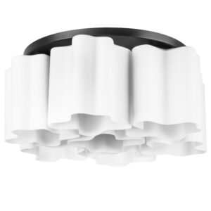 Люстра NUBI 7х40W E27 ЧЕРНЫЙ МАТОВЫЙ/БЕЛЫЙ