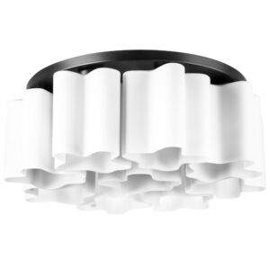 Люстра NUBI 9х40W E27 ЧЕРНЫЙ МАТОВЫЙ/БЕЛЫЙ