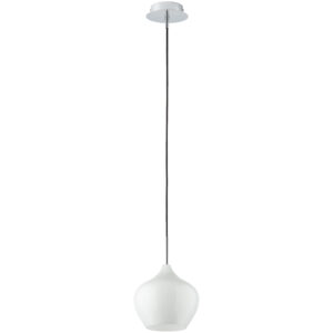 Подвес PENTOLA 1х40W E14 ХРОМ/БЕЛЫЙ