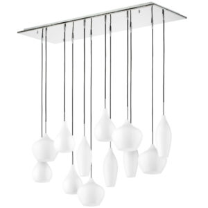 Подвес PENTOLA 12x40W E14 ХРОМ/БЕЛЫЙ