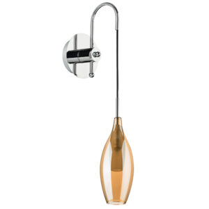 Бра PENTOLA 1х25W G9 ХРОМ/ЯНТАРЬ