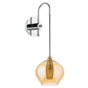 Бра PENTOLA 1х25W G9 ХРОМ/ЯНТАРЬ