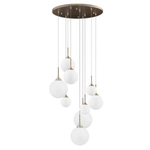 Люстра GLOBO 9х40W E14 шампань/белый