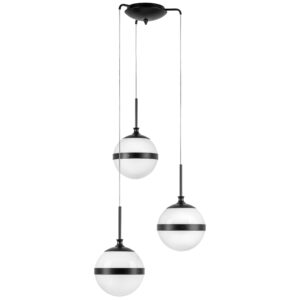 Люстра GLOBO 3х40W E14 черный/белый