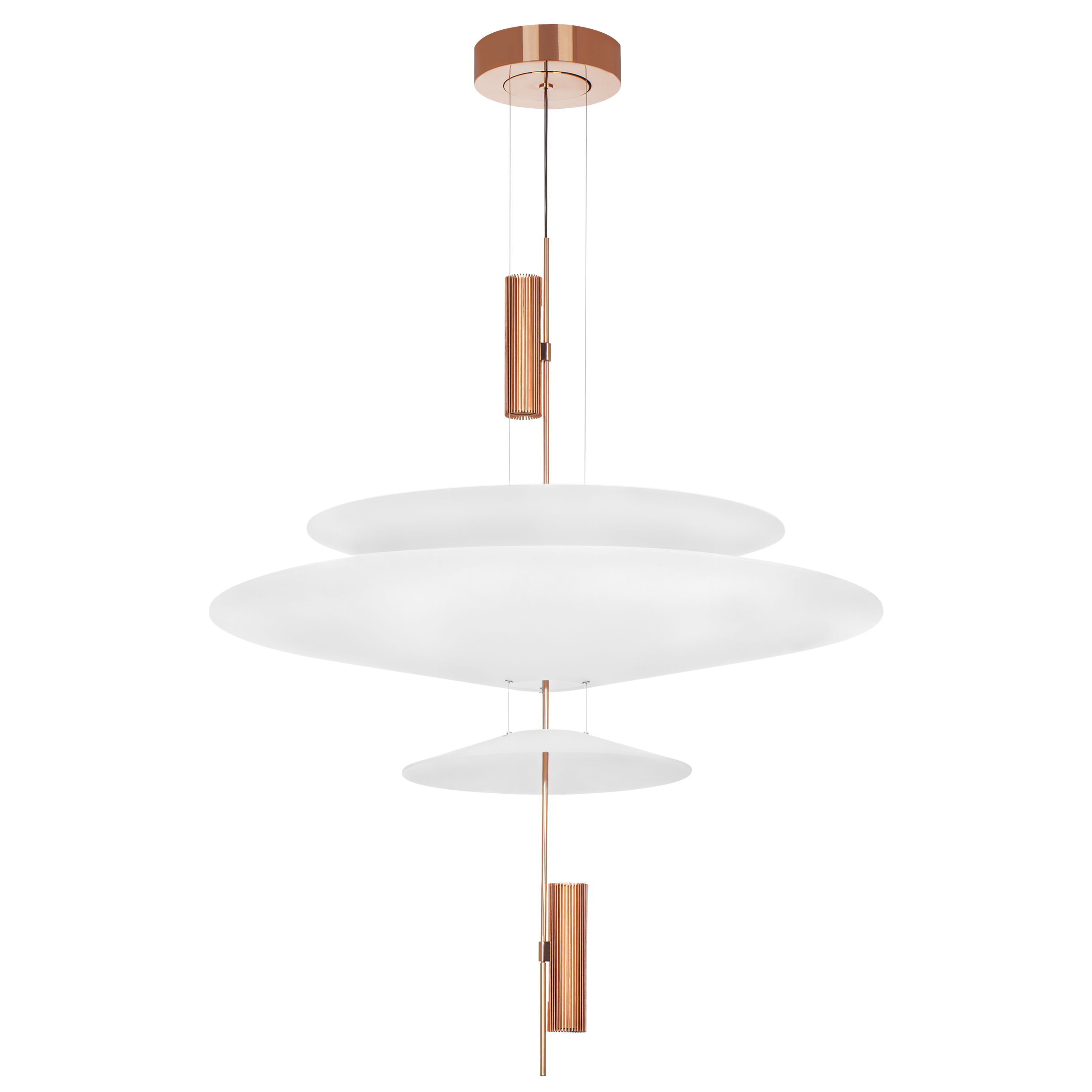 2КОР! Люстра VIOLA LED 3x6W 560LM РОЗОВОЕ ЗОЛОТО/БЕЛЫЙ 3000K