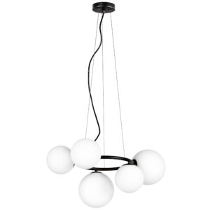 Люстра GLOBO 5х40W G9 МАТОВЫЙ ЧЕРНЫЙ