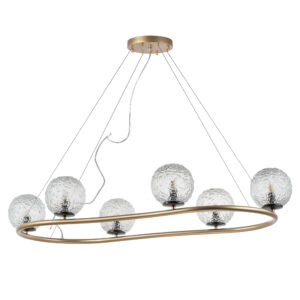 Люстра BARI 6х10W(led) G9 ЗОЛОТО/ЧЕРНЫЙ МАТОВЫЙ