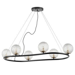 Люстра BARI 6х10W(led) G9 ЧЕРНЫЙ МАТОВЫЙ/ЗОЛОТО
