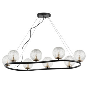 Люстра BARI 8х10W(led) G9 ЧЕРНЫЙ МАТОВЫЙ/ЗОЛОТО