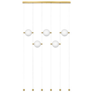 Люстра DAFNE LED 5x8.5W ЛАТУНЬ 3000K