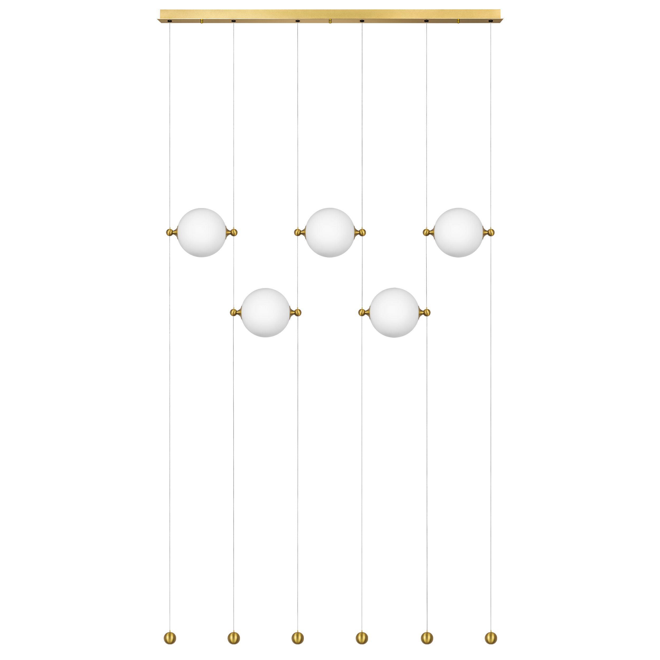 Люстра DAFNE LED 5×8.5W ЛАТУНЬ 3000K