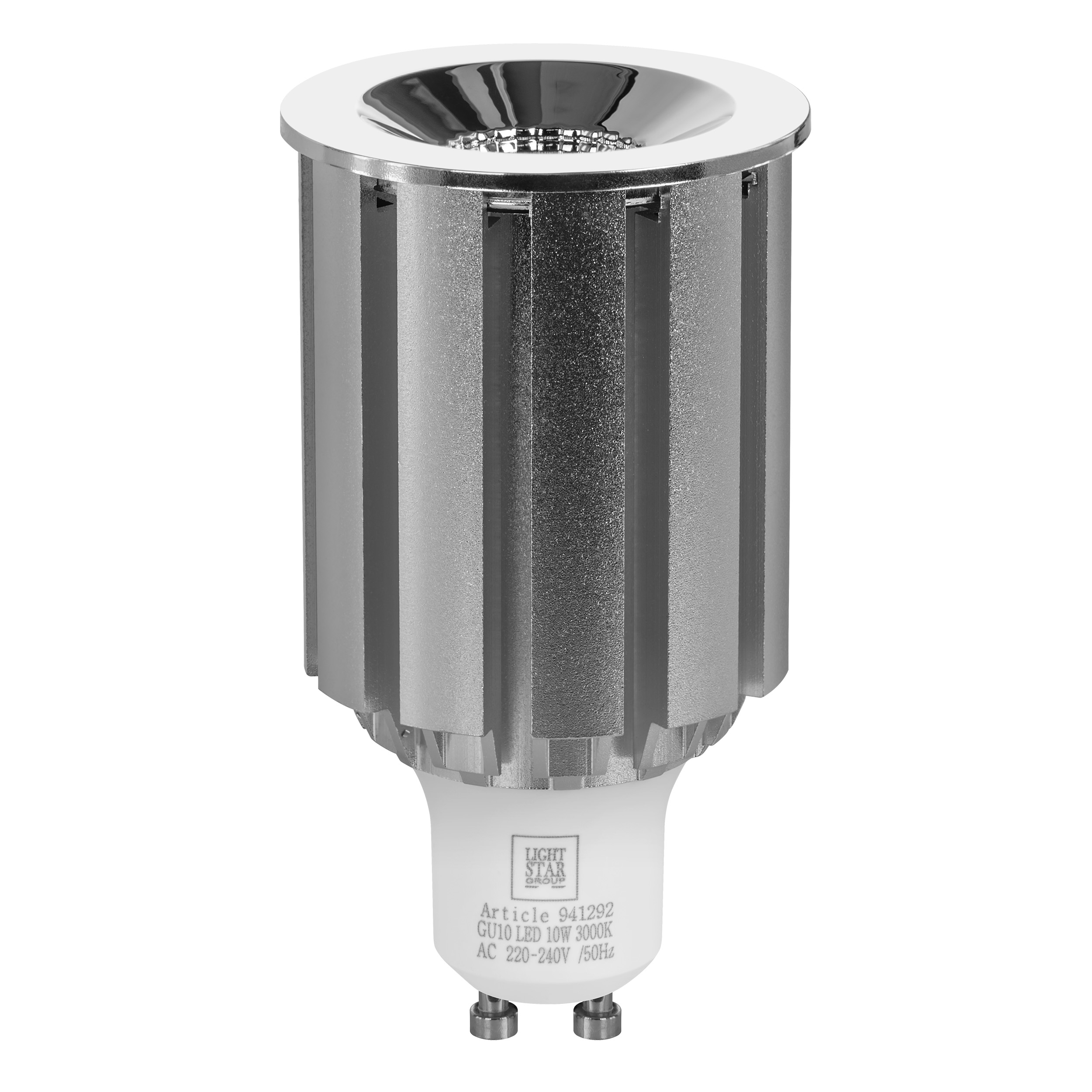 ЛАМПА энергосберегающая LED 220V HP16 GU10 10W=100W 610LM 45G COB 4000K 20000H