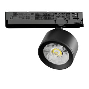 Светильник ALTA PRO для трековой системы Quattro с управлением TRIAC LED 15W 1700LM 36G ЧЕРНЫЙ 3000K с адаптером (215537 + 594057)