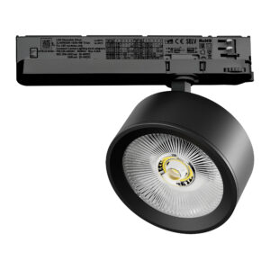 Светильник ALTA PRO для трековой системы Quattro с управлением TRIAC LED 30W 3510LM 36G ЧЕРНЫЙ 3000K с адаптером (215637 + 594057)