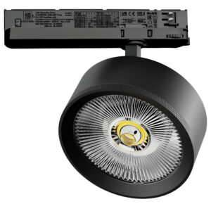 Светильник ALTA PRO для трековой системы Quattro с управлением TRIAC LED 35W 3230LM 36G ЧЕРНЫЙ 4000K с адаптером (215747 + 594057)