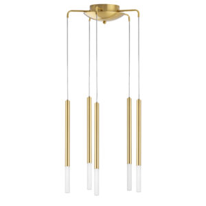 Люстра TUBO LED 25W 1250LM 360G ЗОЛОТО 3000K (574723+747133 (5шт)